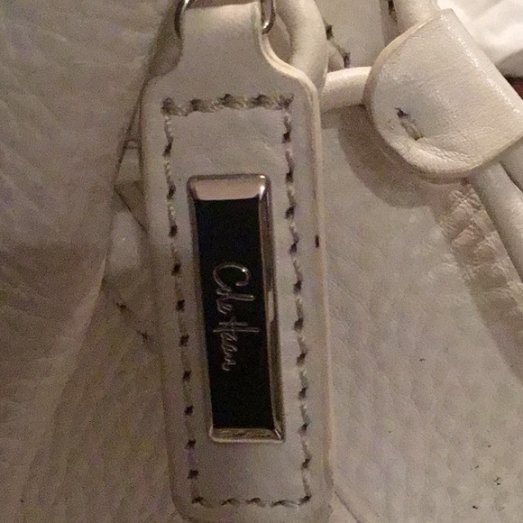 Cole Haan Medium White Leather Drawstring Handbag - Picture 2 of 3